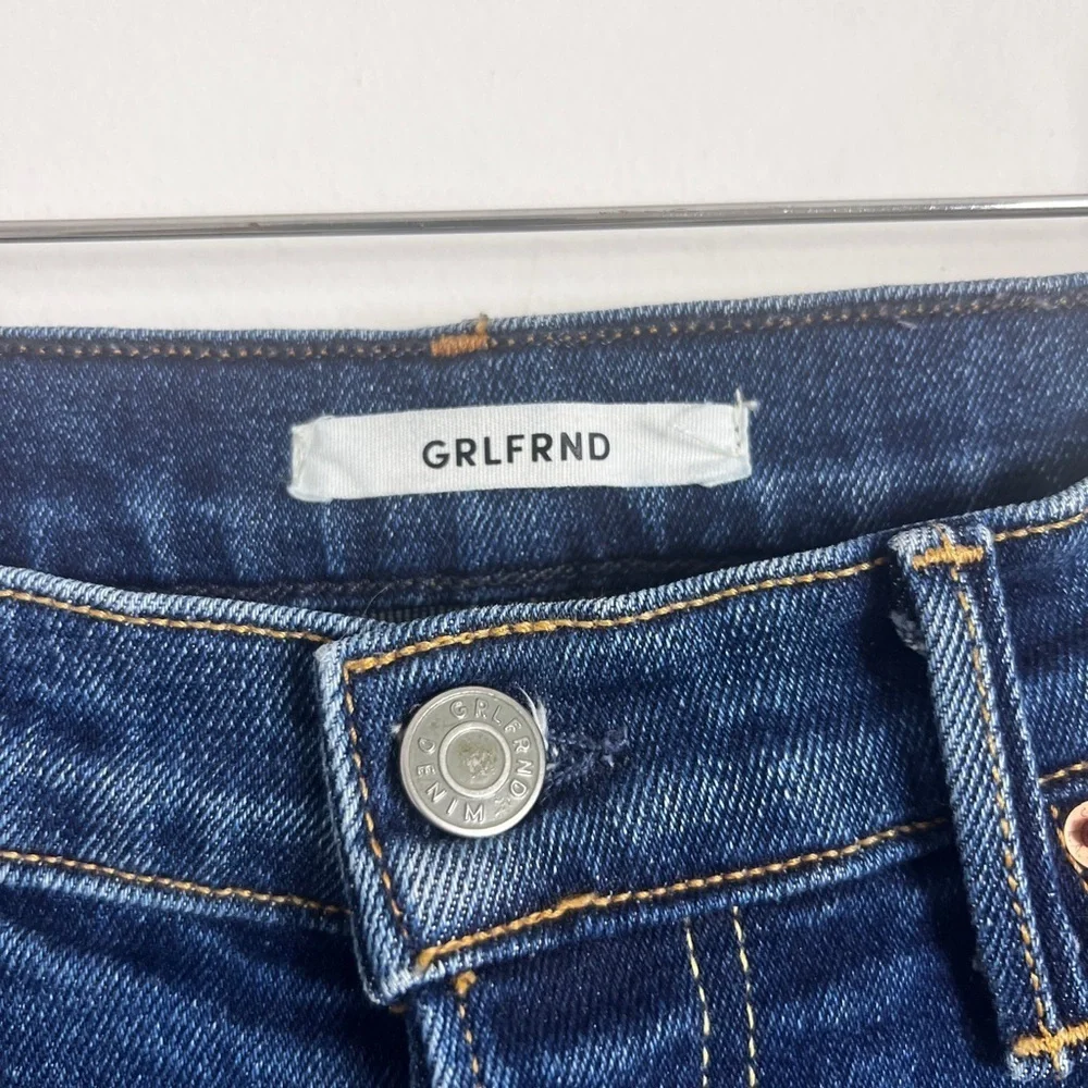 GRLFRND Size 28‎ Karolina Button Fly High Rise Straight Jeans In Joan Jett